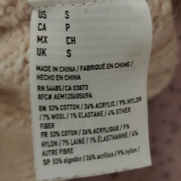 Pink American Eagle Cropped Knit Turtleneck Sweater - Picture 2 of 3